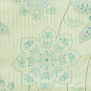 Geo Pop Pearl - Lacy Floral Green 2 Yard Cut