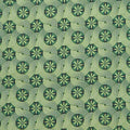 Geo Pop Pearl - Circle Waves Green 2 Yard Cut