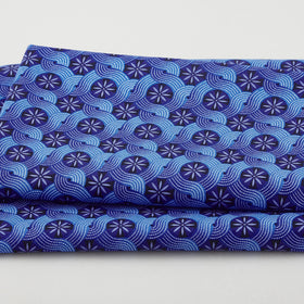 Geo Pop Pearl - Circle Waves Blue 2 Yard Cut