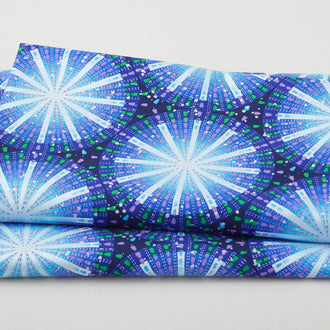 Geo Pop Pearl - Starbursts Turquoise 2 Yard Cut