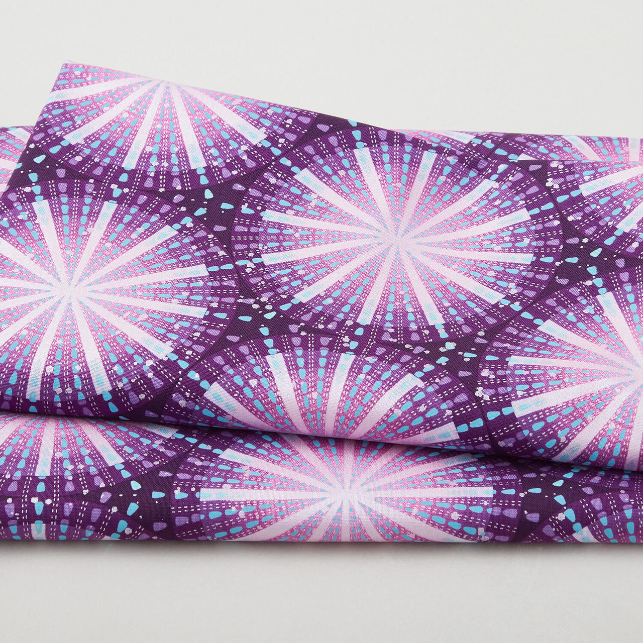 Geo Pop Pearl Starbursts Purple Yard Cut - Main Image