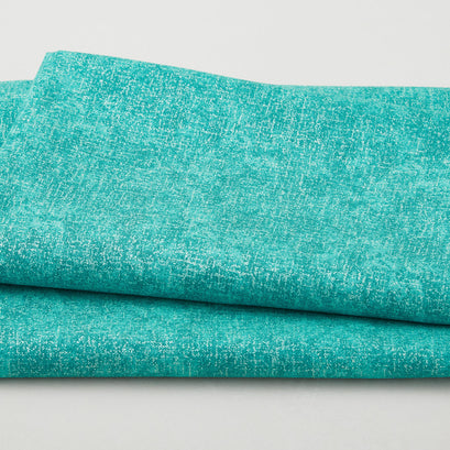 Geo Pop Pearl - Jigsaw Texture Aqua 2 Yard Cut
