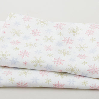Magical Menagerie - Tossed Snowflakes Multi-White 2 Yard Cut
