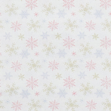 Magical Menagerie - Tossed Snowflakes Multi-White 2 Yard Cut