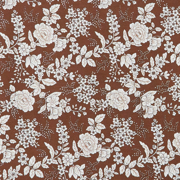 Tranquility - Floral Brown 3 Yard Cut