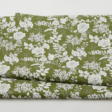 Tranquility - Floral Dark Green 3 Yard Cut
