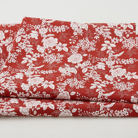 Tranquility - Floral Brick Red 3 Yard Cut