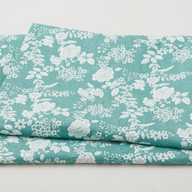 Tranquility - Floral Dark Aqua 3 Yard Cut