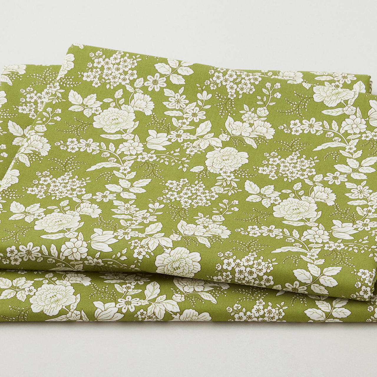 Tranquility - Floral Olive Green 3 Yard Cut