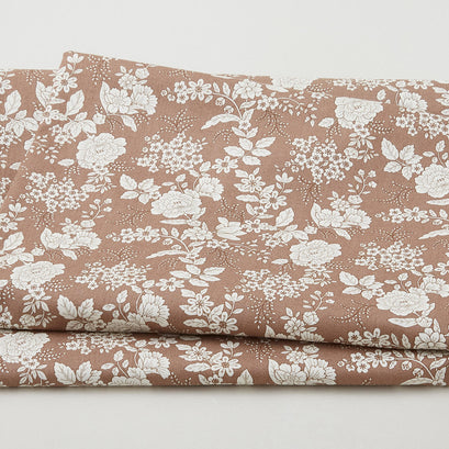 Tranquility - Floral Dark Taupe 3 Yard Cut