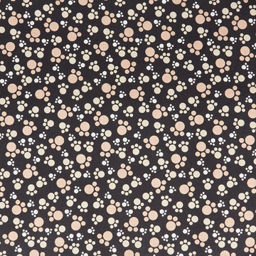 Big Kitties - Paw Prints Black 2 Yard Cut