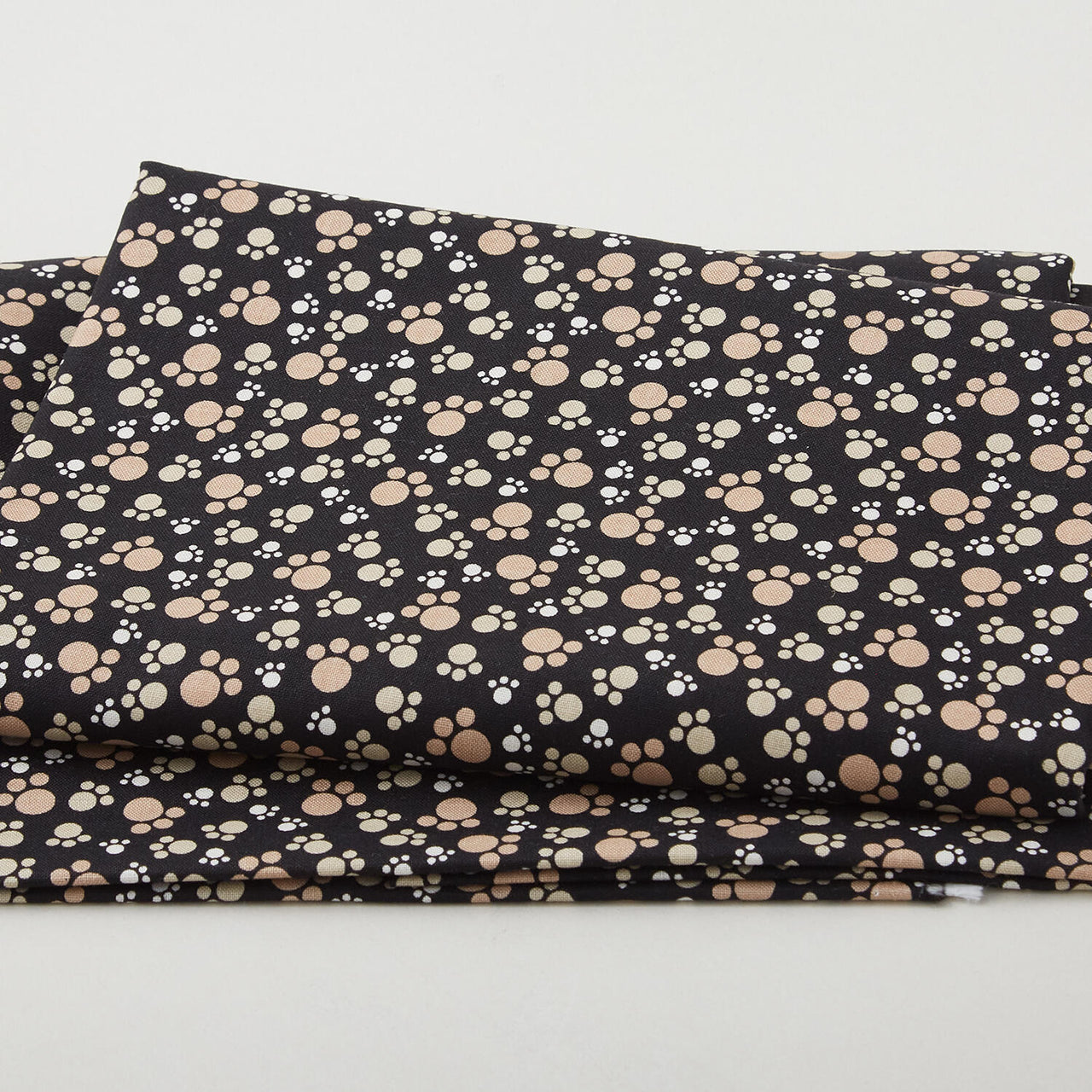 Big Kitties - Paw Prints Black 2 Yard Cut