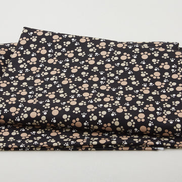 Big Kitties - Paw Prints Black 2 Yard Cut