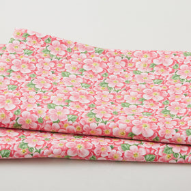 Enchanted Forest - Packed Pink Flowers Pink 2 Yard Cut