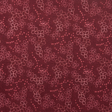 Mariakerke - Dotty Floral Texture Burgundy 2 Yard Cut