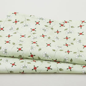 Pocket Full Of Posies - Tossed Flowers And Buds Green 2 Yard Cut