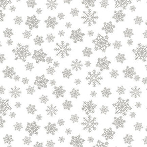 Quilter's Flour Favorites - Large Snowflake White on White 3 Yard Cut
