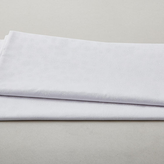 Quilter's Flour Favorites - Large Snowflake White on White 3 Yard Cut