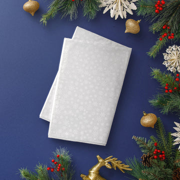 Quilter's Flour Favorites - Large Snowflake White on White 3 Yard Cut