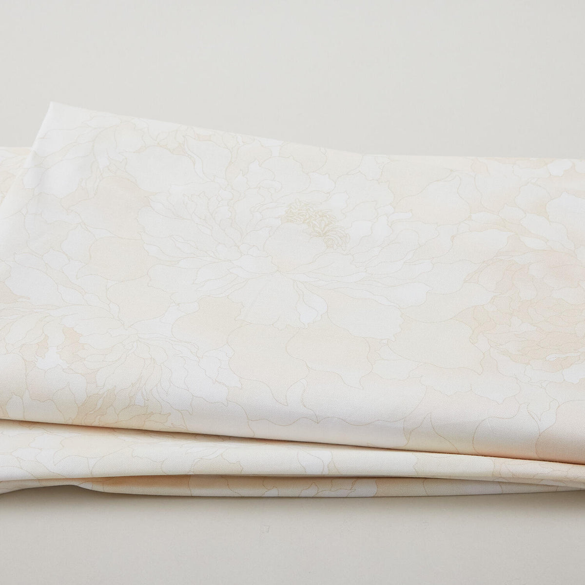 Monochromatic Peony 118" Wide Back - Cream 3 Yard Cut