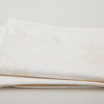 Monochromatic Peony 118" Wide Back - Cream 3 Yard Cut