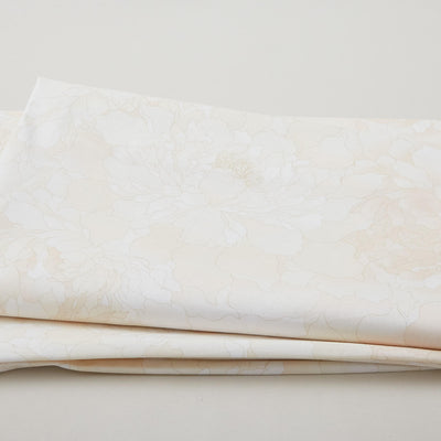 Monochromatic Peony 118" Wide Back - Cream 3 Yard Cut