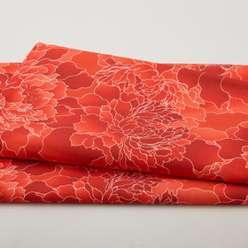 Monochromatic Peony 118" Wide Back - Flame 3 Yard Cut