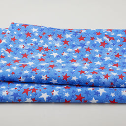 Star Power - Red Stars on Blue 108" Wide 3 Yard Cut