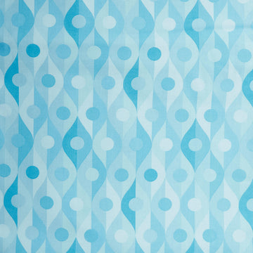 Geo Dots 108" - Dots on Flowing Lines Aqua 3 Yard Cut