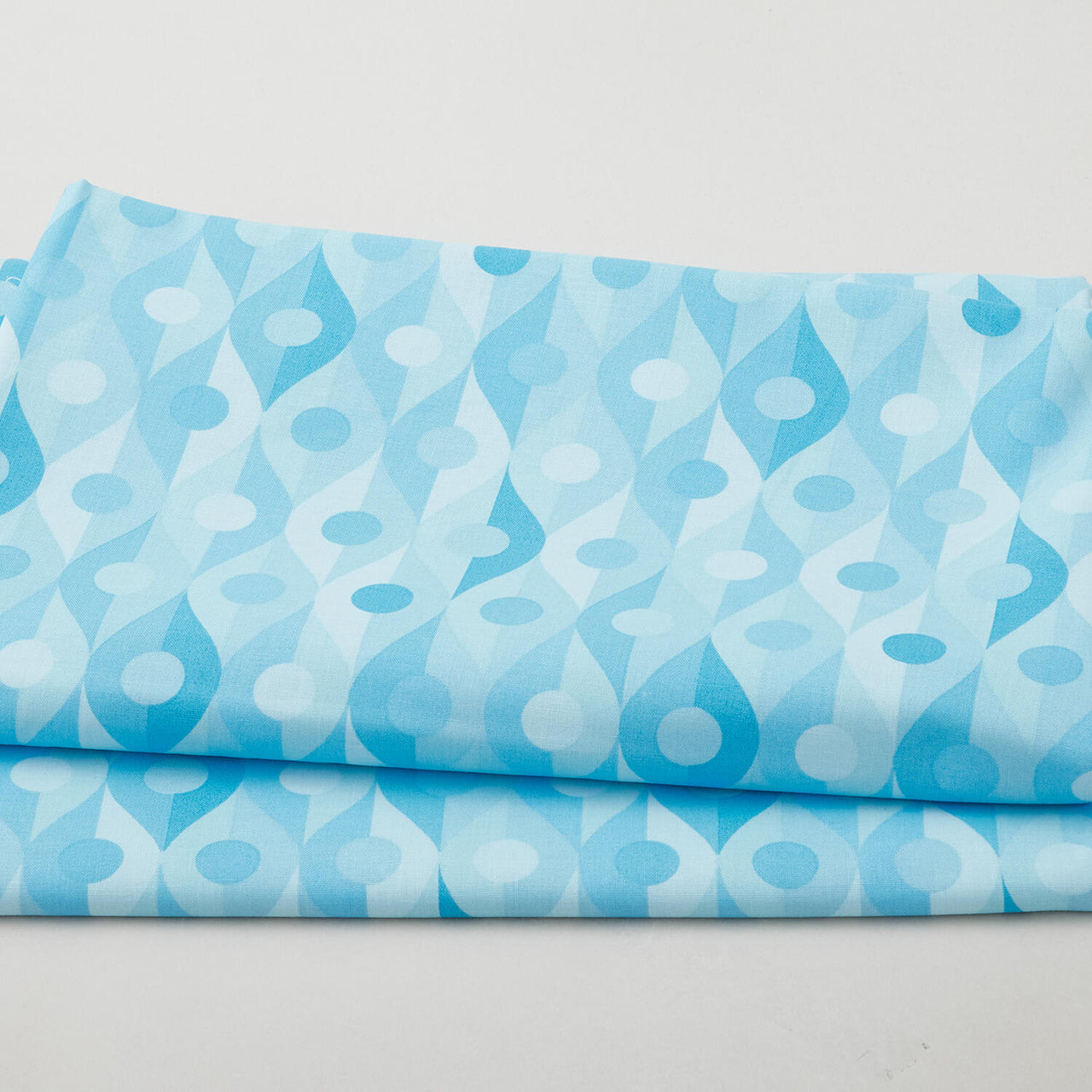 Geo Dots 108" - Dots on Flowing Lines Aqua 3 Yard Cut
