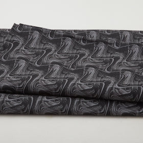 Whirlwind 118" - Wavy Lines Black 3 Yard Cut