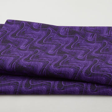 Whirlwind 118" - Wavy Lines Purple 3 Yard Cut