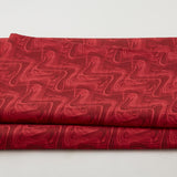 Whirlwind 118" - Wavy Lines Red 3 Yard Cut
