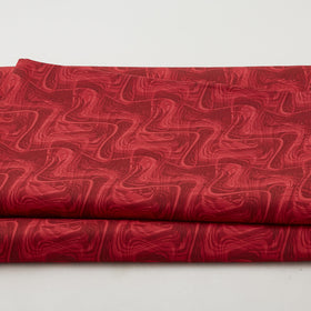 Whirlwind 118" - Wavy Lines Red 3 Yard Cut