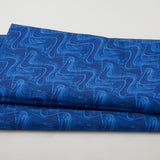 Whirlwind 118" - Wavy Lines Navy 3 Yard Cut