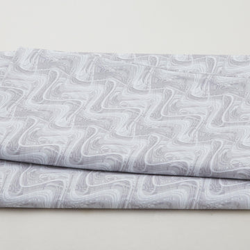 Whirlwind 118" - Wavy Lines Grey 3 Yard Cut