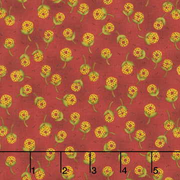 Baubles and Balsam - Dandelion Orbs Cranberry Yardage