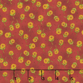 Baubles and Balsam - Dandelion Orbs Cranberry Yardage