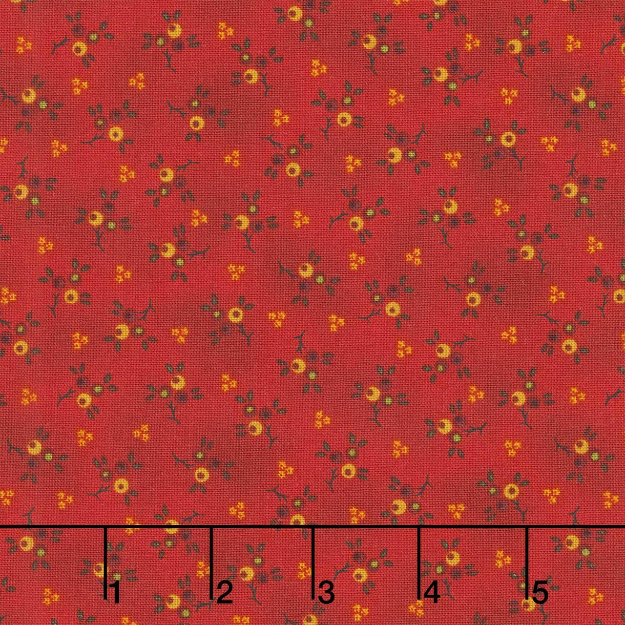 Baubles and Balsam - Hollyberry Sprigs Cranberry Yardage