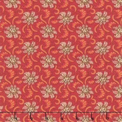Baubles and Balsam - Holiday Foulard Cranberry Yardage