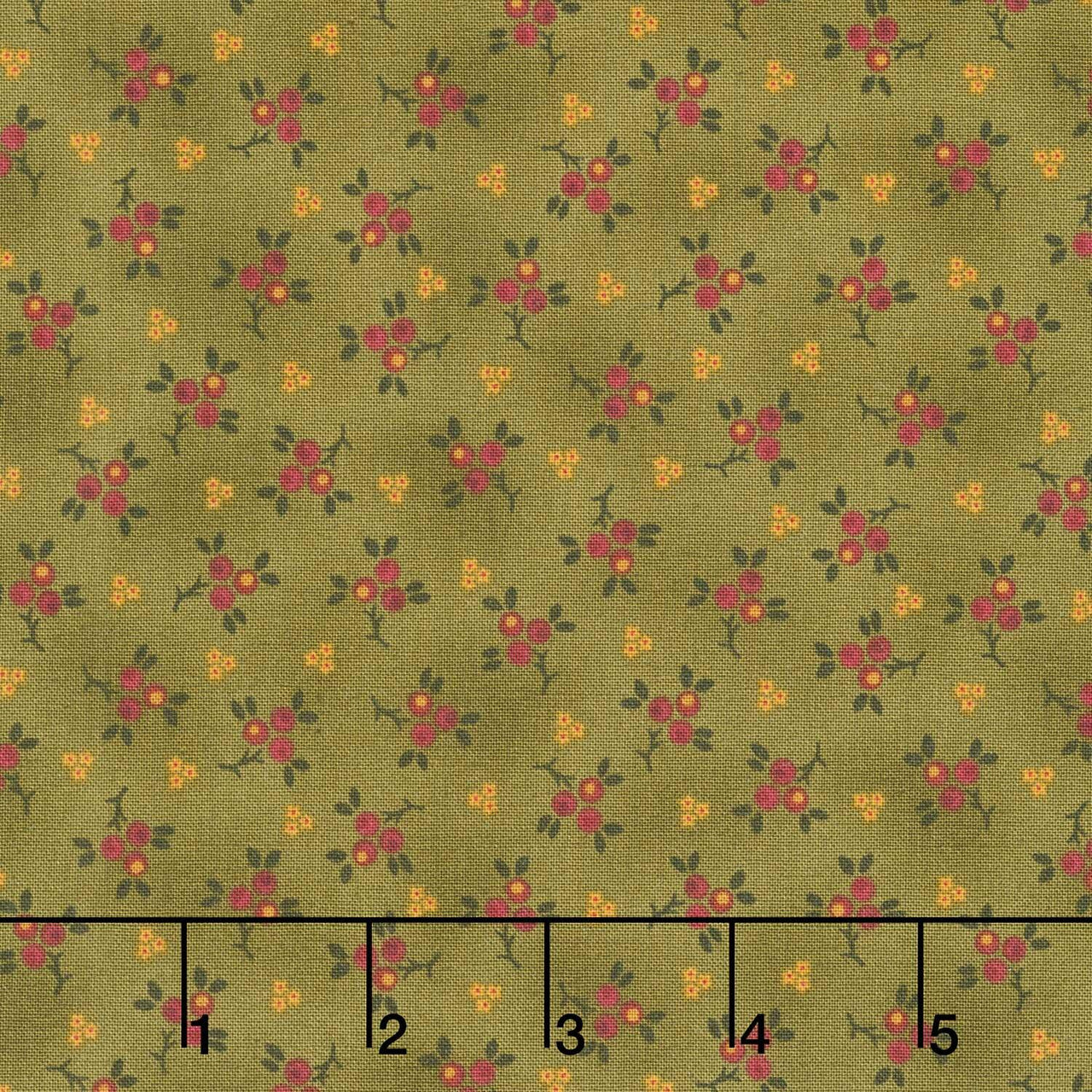 Baubles and Balsam - Berry Sprigs Evergreen Yardage