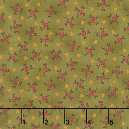 Baubles and Balsam - Berry Sprigs Evergreen Yardage