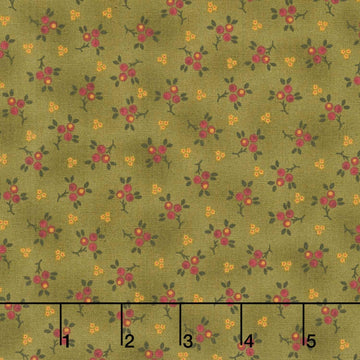 Baubles and Balsam - Berry Sprigs Evergreen Yardage