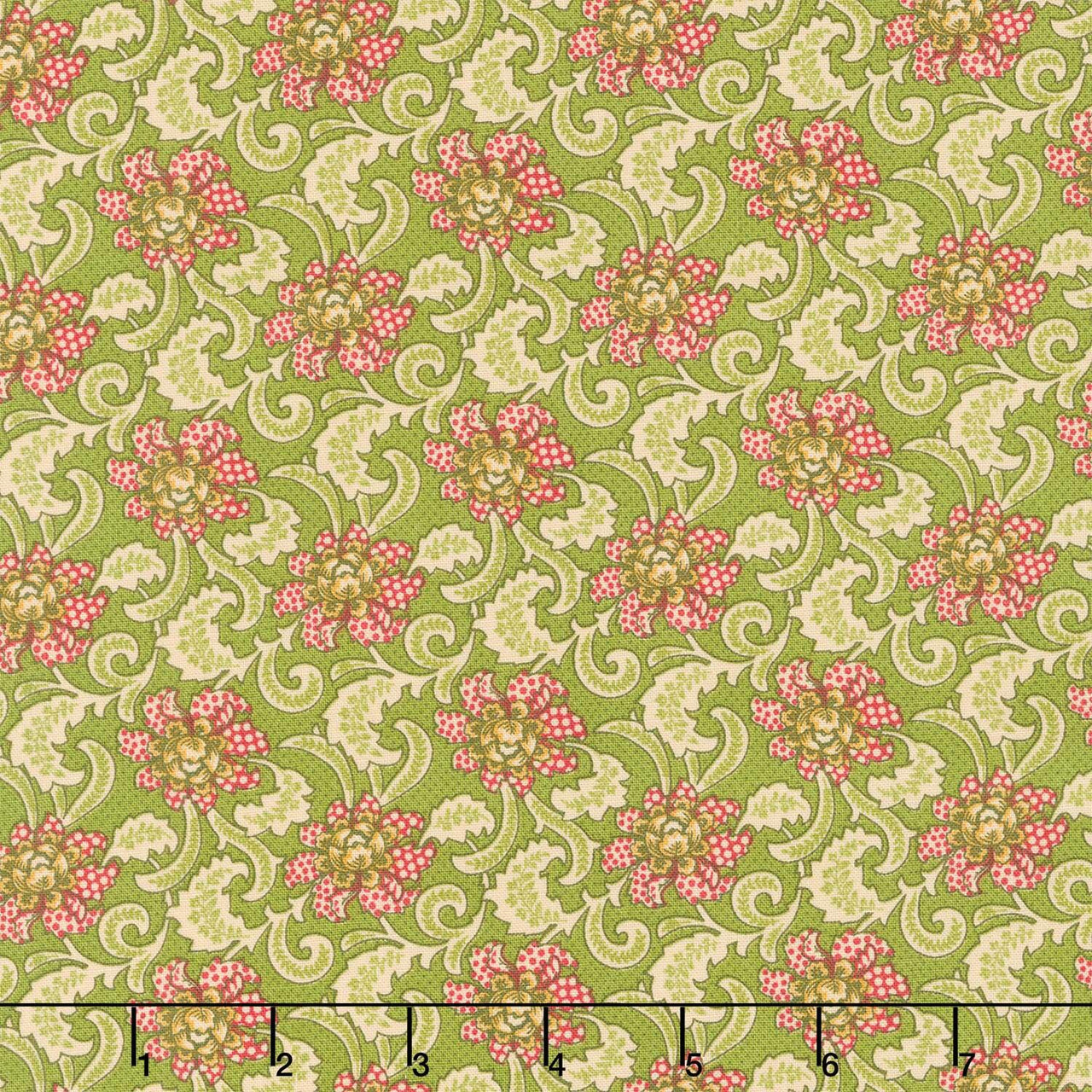 Baubles and Balsam - Holiday Foulard Evergreen Yardage