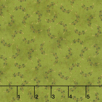 Baubles and Balsam - Heart Sprays Evergreen Yardage