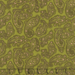 Baubles and Balsam - Fancy Paisley Evergreen Yardage