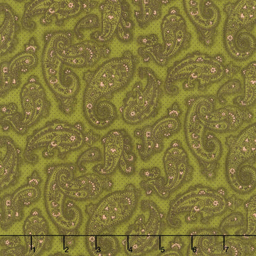 Baubles and Balsam - Fancy Paisley Evergreen Yardage