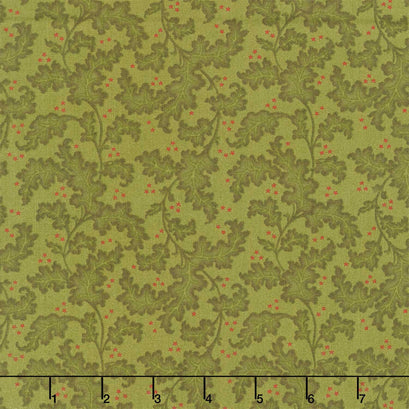 Baubles and Balsam - Holiday Leafy Vines Evergreen Yardage