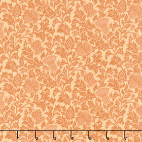 Thistle and Rye - Allover Thistle Orange Yardage