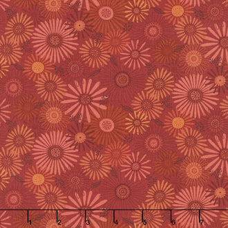 Thistle and Rye - Daisy Red Yardage